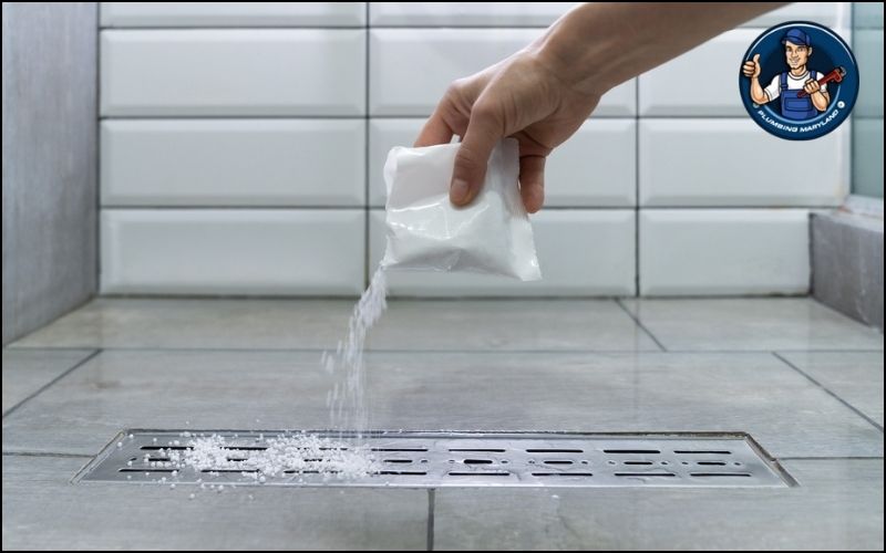 Pour Baking Soda in shower drain