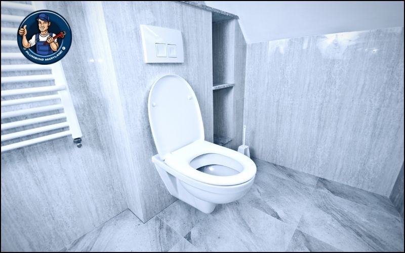 white power-vented toilet
