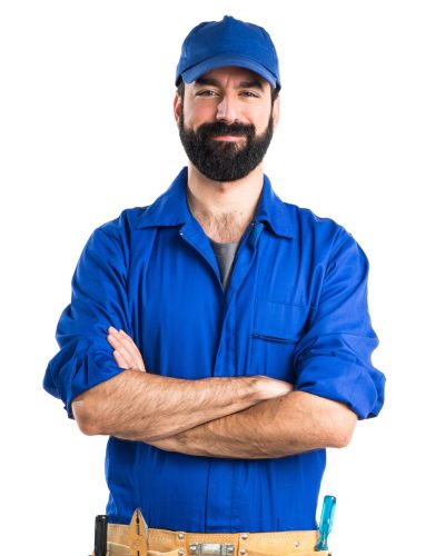 Plumber with his arms crossed Plumber with his arms crossed